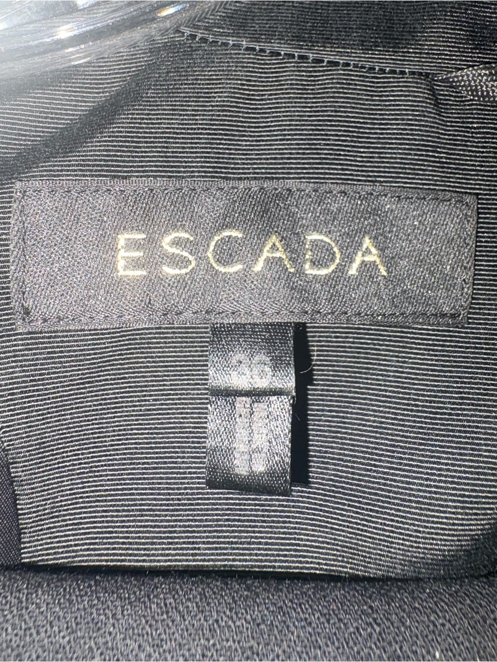 ESCADA Vintage Couture Black Open-Back Button Pant Suit Rare Statement Runway - Picture 12 of 16